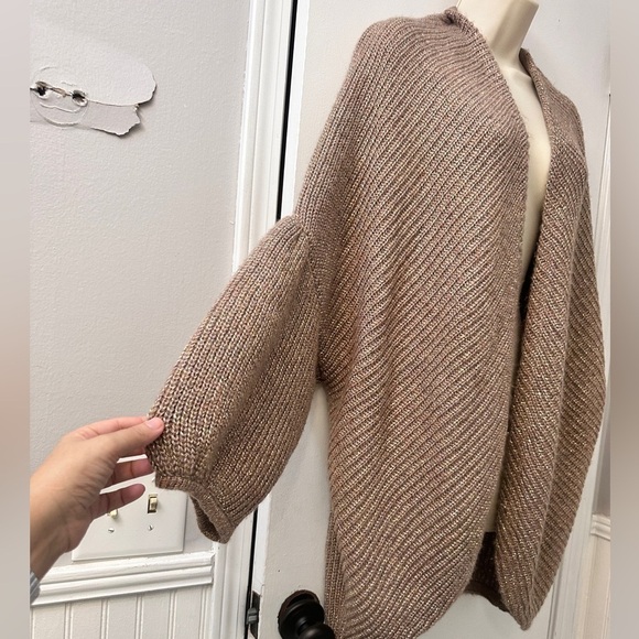 Worthington Woman 1X Women’s Metallic Knit Cocoon Cardigan Sweater - Size 1X - Picture 3 of 9